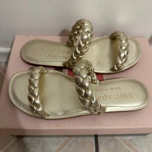 Kate Spade Miami Sandals Metalic Gold Size 6.5
